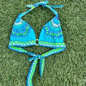 Victoria's Secret Blue and Green Bikini Top